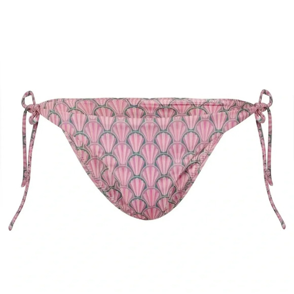 NWT Peixoto Womens Tonie Printed Side Tie Cheeky Bikini Swim Bottom Pink Size M - Picture 2 of 11